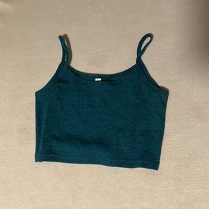 Turquoise cropped tank top